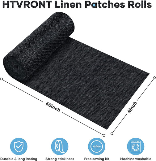 GetUSCart- HTVRONT Iron on Patches for Clothing Repair - 20 Pack Black  Linen Repair Patches, Durable & Premium 3.7 by 4.9 Linen Fabric Patches,  Suitable for Linen Sofa Repair and Linen Pants