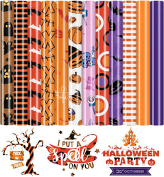 HTVRONT Auto Heat Press Machine 15" x 15" 110V & 12 Sheets Halloween HTV Vinyl 12"x10"