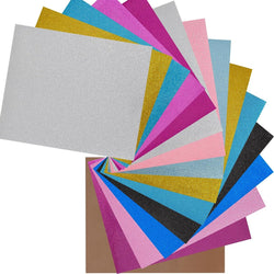 Glitter HTV Heat Transfer Vinyl Sheets - 15 Pack 12" x 10"