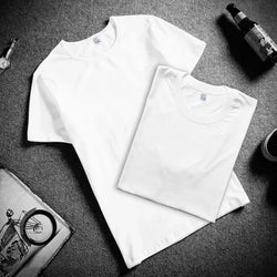 [Buy T-shirts get Free Mini Heat Press] 4-Packs Polyester T-Shirt Bundle - White Blank