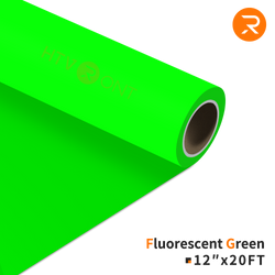    Fluorescent-green Heat Transfer Vinyl Roll - 12" x 20 Ft (36 Colors）