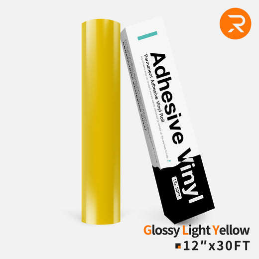 Permanent Adhesive Vinyl Roll - 12"x30 Ft Light Yellow