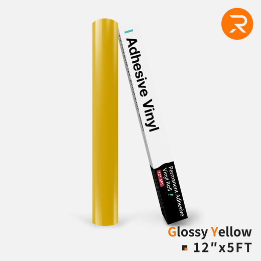 Permanent Vinyl Adhesive Yellow - 12 Wide X 5 Yd Roll —