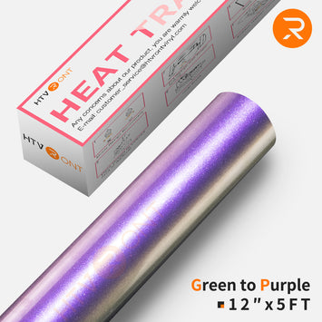 Chameleon Heat Transfer Vinyl Roll - 12"x5 Ft Green to Purple