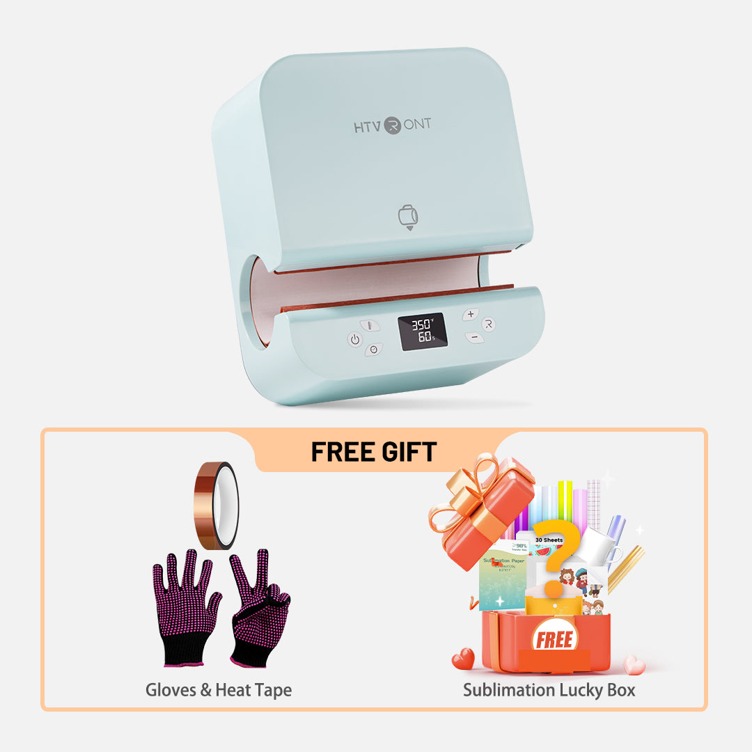 [Halloween Deal]HTVRONT Auto Tumbler Heat Press Machine 120V (2 Colors) With Free LuckyBox - for Sublimation Tumbler,Mug,Glass,Cup&Bottle 10-30oz