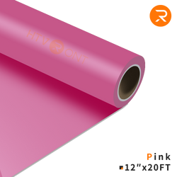     Pink Heat Transfer Vinyl Roll - 12" x 20 Ft (36 Colors）