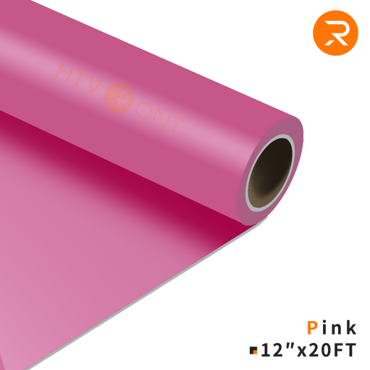     Pink Heat Transfer Vinyl Roll - 12" x 20 Ft (36 Colors）