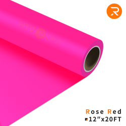    Rose-red Heat Transfer Vinyl Roll - 12" x 20 Ft (36 Colors）