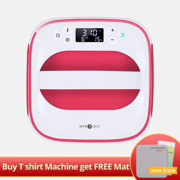 HTVRONT T shirt Heat Press Machine 10" x 10" 110V,Easy use[Buy Machine get Free Mat]