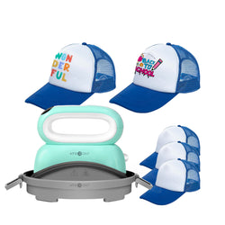 [Trucker Caps Bundle]Hat Heat Press Machine+Hats Trucker Hat 5PCS