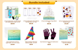 [BF Offer] Auto Tumbler Heat Press Machine 120V +Super Valued Bundle(30pcs Sublimation Paper+6pack Sublimation Mugs Blank-11oz+4Pack Glass 16oz+4Pack Tumbler Blank- 20oz+Sublimation HTV*5+Sticker Paper*20+Glitter Rainbow Adhesive Roll≥$168)