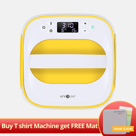 HTVRONT T shirt Heat Press Machine 10" x 10" 110V,Easy use[Buy Machine get Free Mat]