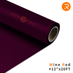     Wine-Red Heat Transfer Vinyl Roll - 12" x 20 Ft (36 Colors）