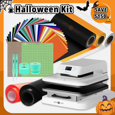 [🎃Halloween Kit] Auto Heat Press Machine 15" x 15" + Halloween Kit worth $113