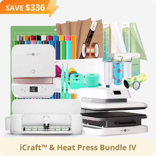 [iCraft™ & Heat Press Bundle Ⅳ] LOKLiK iCraft™ Cutting Machine + Auto Heat Press 15"x15" + Tumbler Heat Press + Accessories Bundle(20 rolls HTV, 150 sheets sublimation paper, 2 rolls sublimation HTV, 4 packs tumbler, essential tools)