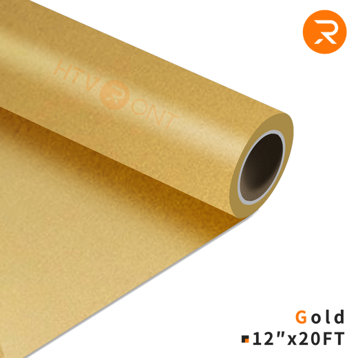     gold Heat Transfer Vinyl Roll - 12" x 20 Ft (36 Colors）