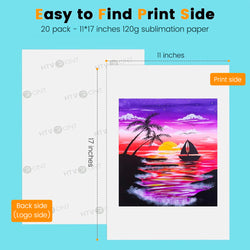 Sublimation Paper 11 x 17 inches - 20 Sheets 120g