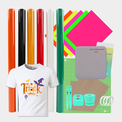 【Halloween Limited Offer】Multi-Color HTV Vinyl & Essential Tools Bundle (23 pcs)