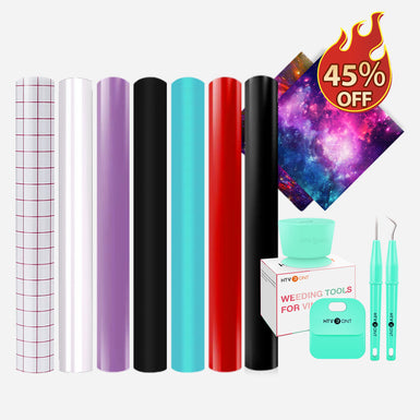 [Hot Vinyl Kit] Hot Sale 5ft HTV & Adhesive Vinyl Bundle