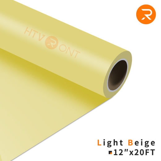    light-beige Heat Transfer Vinyl Roll - 12" x 20 Ft (36 Colors）