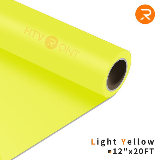    light-yellow Heat Transfer Vinyl Roll - 12" x 20 Ft (36 Colors）