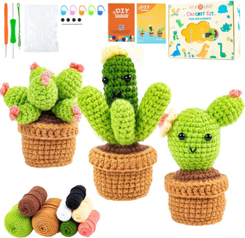 Complete Plants Crochet Kits with Stitch for Beginners