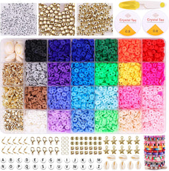 6600 Clay Beads Bracelet Making Kit - 24 Colors