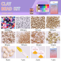 6600 Clay Beads Bracelet Making Kit - 24 Colors