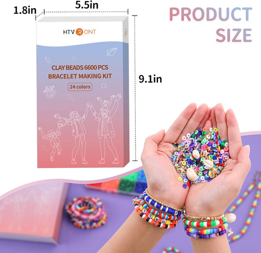 colorful clay beads for bracelets making