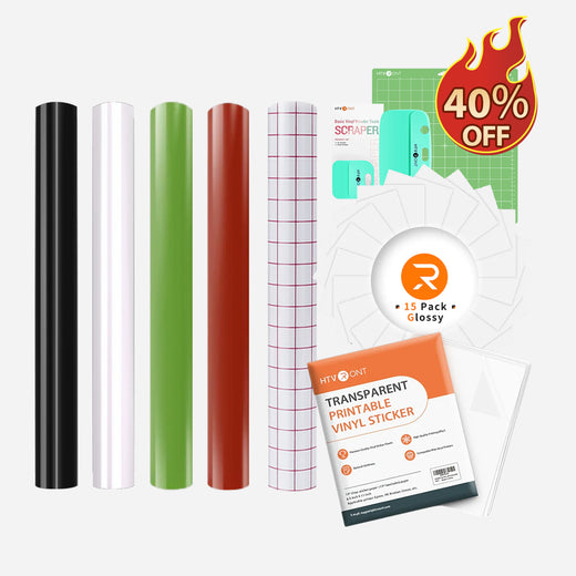 [Adhesive Vinyl Starter Kit] Hot Sale Adhesive & Printable Vinyl & Basic Tools Bundle (38 pcs)