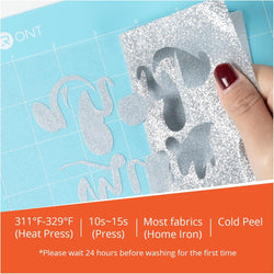 Smart Iron On Vinyl - 13in x 3ft Glitter Heat Transfer Vinyl