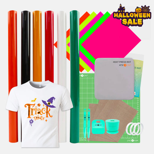 【Halloween Limited Offer】Multi-Color HTV Vinyl & Essential Tools Bundle (23 pcs)