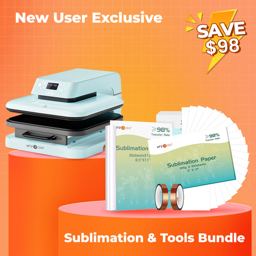 [Sublimation Bundle] Auto Heat Press Machine 15" x 15" 110V + Sublimation & Tools Essential Bundle