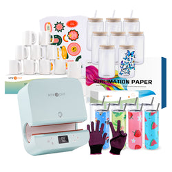 [Premium Bundle] Auto Tumbler Heat Press Machine 120V+Premium Box(30pcs Sublimation Paper+8pack Sublimation Tumbler 20 OZ+8Pack/4Pack Sublimation Glass 16oz+6pack/12pack Sublimation Mugs Or Mini2 Heat Press+Sticker Paper*20+Tools)