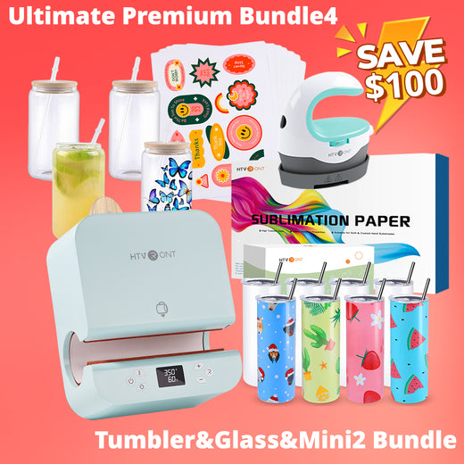 [Premium Bundle] Auto Tumbler Heat Press Machine 120V+Premium Box(30pcs Sublimation Paper+8pack Sublimation Tumbler 20 OZ+8Pack/4Pack Sublimation Glass 16oz+6pack/12pack Sublimation Mugs Or Mini2 Heat Press+Sticker Paper*20+Tools)