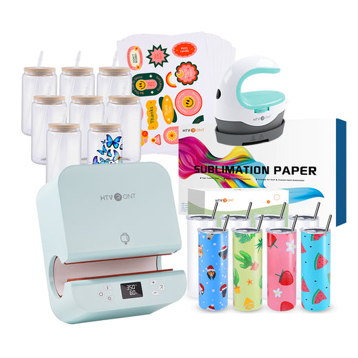 [Premium Bundle] Auto Tumbler Heat Press Machine 120V+Premium Box(30pcs Sublimation Paper+8pack Sublimation Tumbler 20 OZ+8Pack/4Pack Sublimation Glass 16oz+6pack/12pack Sublimation Mugs Or Mini2 Heat Press+Sticker Paper*20+Tools)