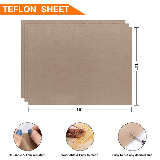 Teflon Sheet for Heat Press Transfer Sheet 18 Pack Non Stick 12x16
