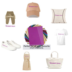 Heat Transfer Vinyl Glitter Bundle - 12" x 10" 5 Pack  (5 Assorted Colors)