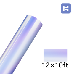 Holographic White Holographic Adhesive Vinyl Roll - 12"x10 Ft (16 Colors)