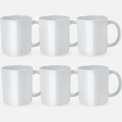 Sublimation Mugs Blank 11 oz - 6 Pack Tazas Para Sublimacion