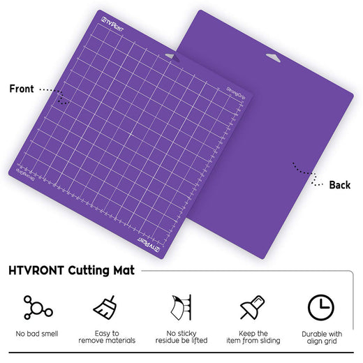 AIRCUT Strong Grip Cutting mat for Cricut Maker/Explore Air 2/Air/One(12x12  Inch, 3 Mats) Strong Adhesive Sticky Purple Quilting Cricket Cutting Mats