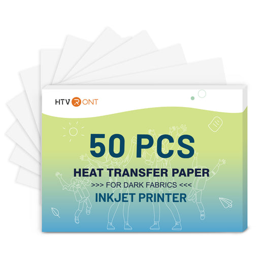Inkjet Heat Transfer Paper Blue Line 8.5 x 11 for Inkjet Printer Iron on for Dark Fabric 50 Sheets*