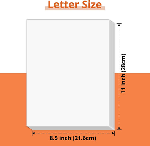 White Cardstock Paper  Cardstock White Paper 8.5 x 11 50 Sheets – HTVRONT