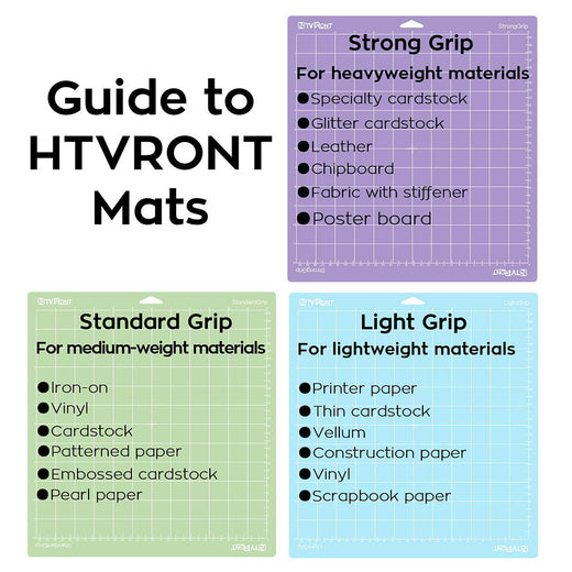 3 Colors (Standard/Light/Strong) Grip Adhesive Mats Combo Cutting
