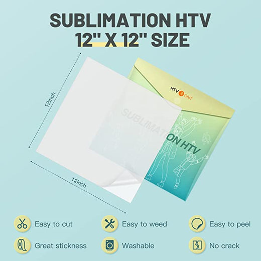 HTVRONT 12X10FT Sublimation HTV Vinyl for Light-Colored Shirts Clear Dye  Sub Heat Transfer Vinyl for Sublimation Cotton Fabric