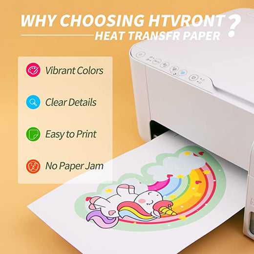 Heat Transfer Paper  Iron on Transfer Paper 8.5 X 11 10 Pack – HTVRONT