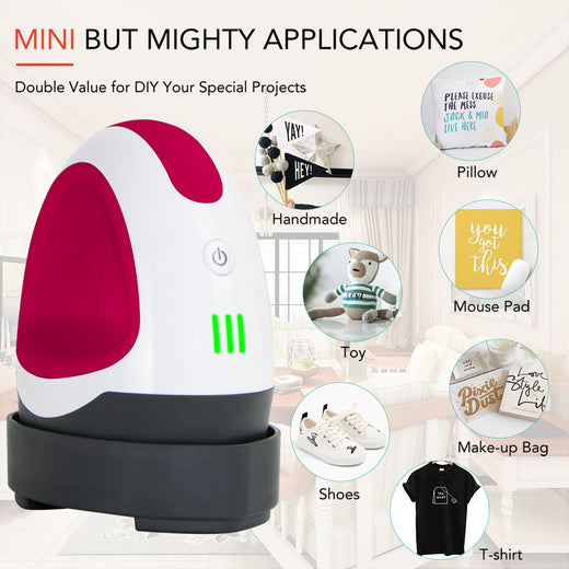  Portable Mini Heat Press Machine, Mini Craft Iron Easy to Use-T  Shirts Printer for T Shirts Shoes Hats Bag Small HTV Iron on Vinyl  Projects, Mini Steam Iron, EasyPress, Heating Transfer 
