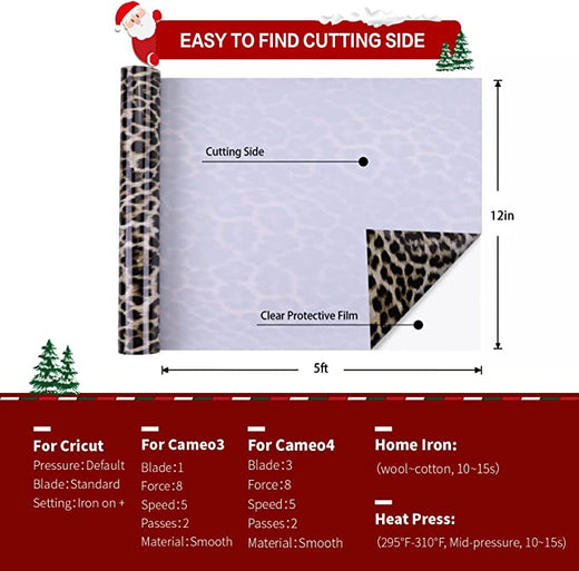 4th of July Leopard Puff Heat Transfer Vinyl Sheet