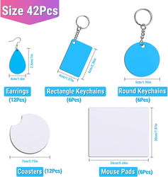 Sublimation Blanks Products Set - 42pcs