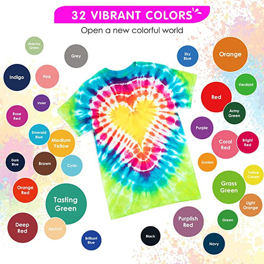 Best Tie Dye Kit | Tie Dye Shirt Kit 8 Vibrant Colors – HTVRONT